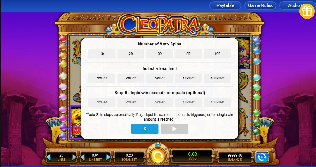 cleopatra autospin