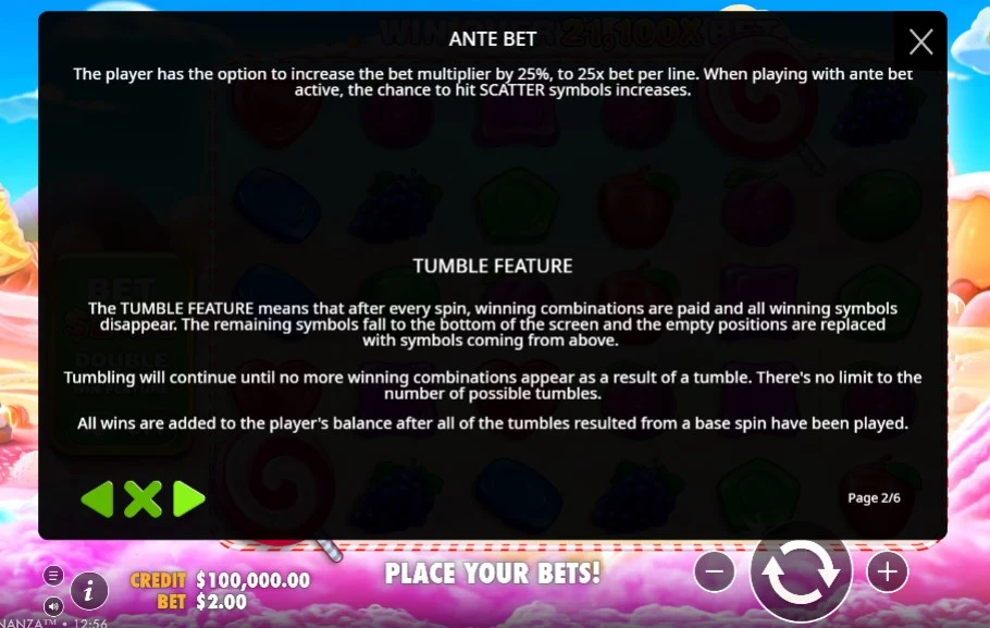 sweet bonanza features