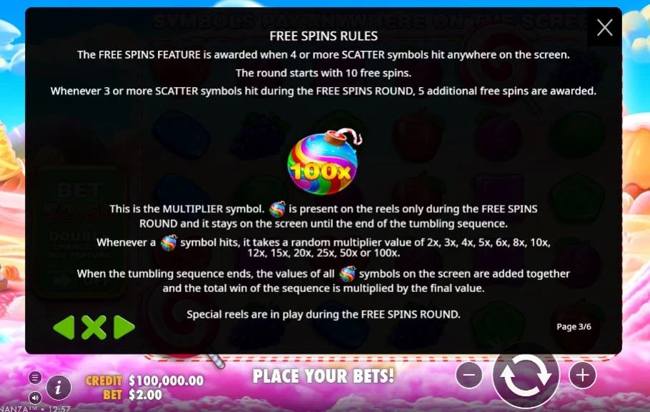 sweet bonanza multiplier